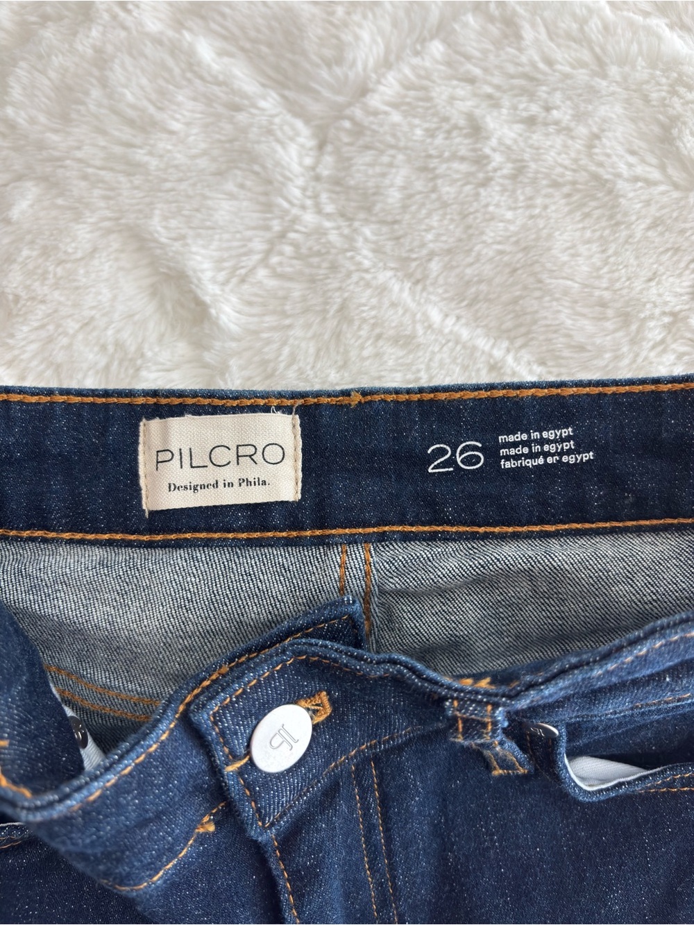 Pilcro Anthropologie Scotty Cuffed High Rise Straight Leg Jeans Size 26 Blue - Picture 10 of 14